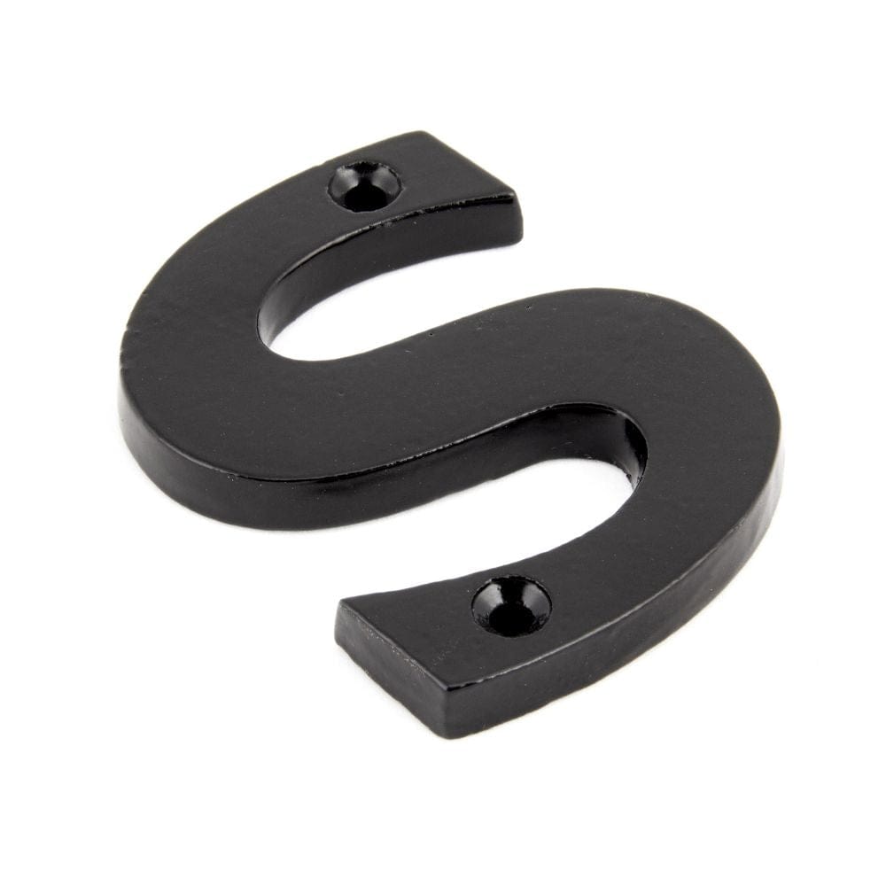 From The Anvil Door Furniture Black / Letters / S From The Anvil - Black Letter S