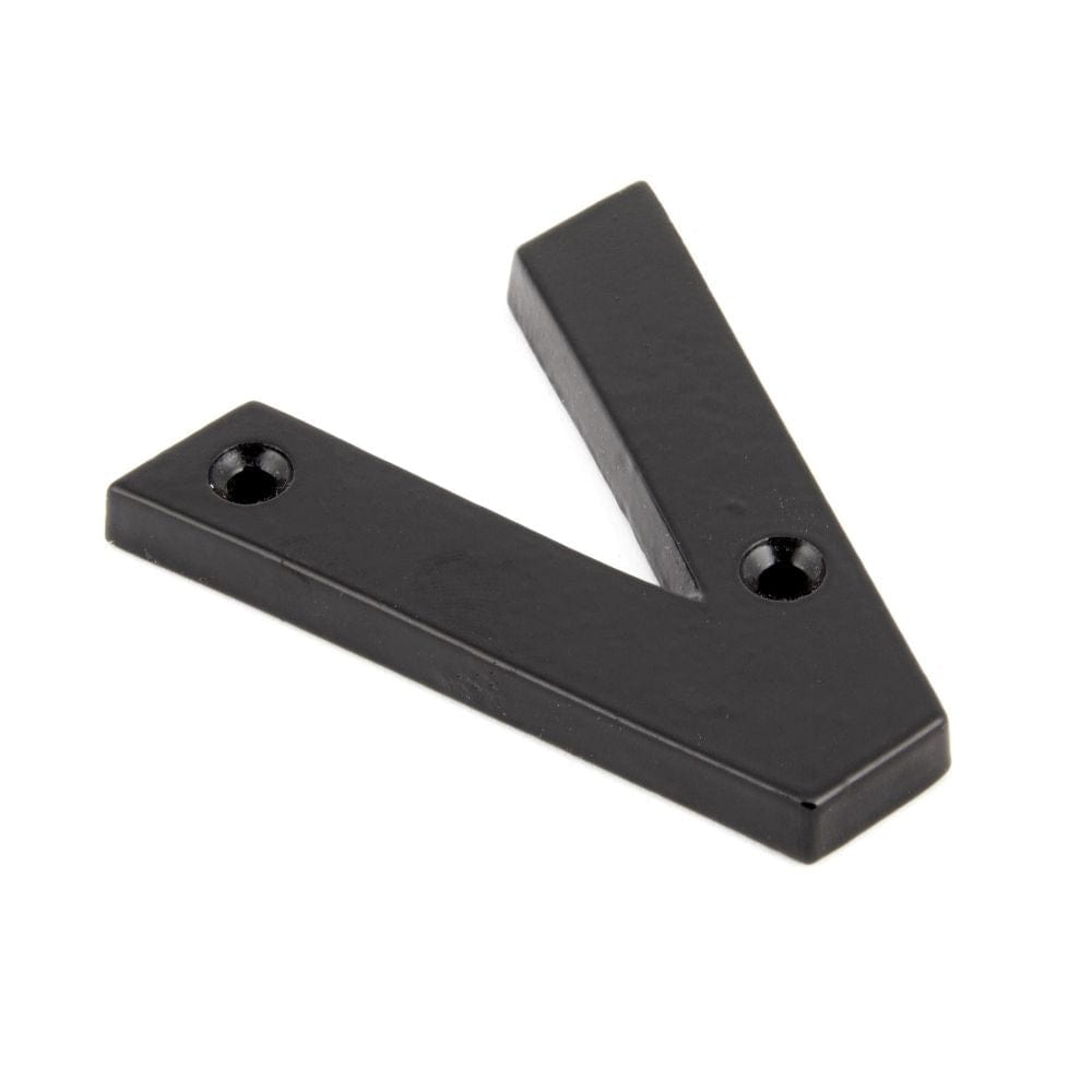 From The Anvil Door Furniture Black / Letters / V From The Anvil - Black Letter V