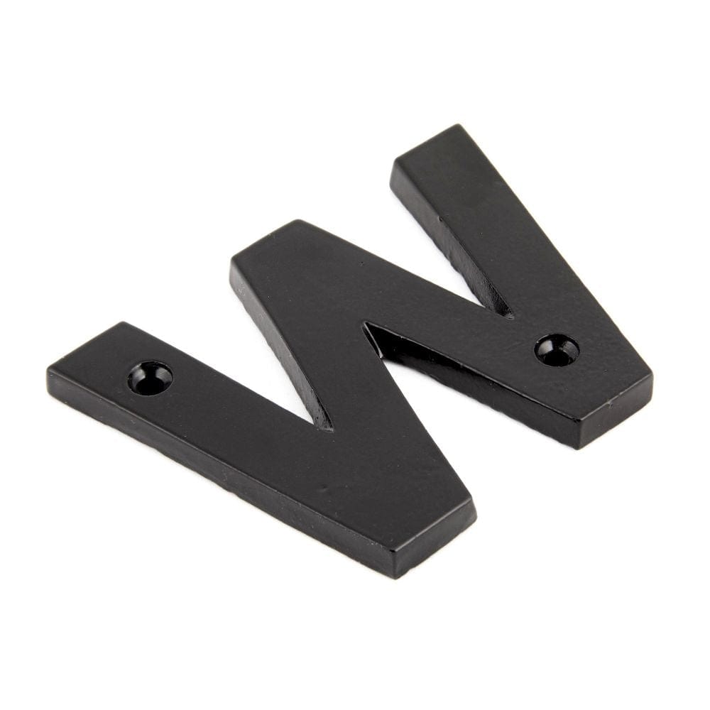 From The Anvil Door Furniture Black / Letters / W From The Anvil - Black Letter W