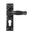 From The Anvil Door Furniture Black / Euro Profile Lock Handles From The Anvil - Black Lever Euro Lock Set