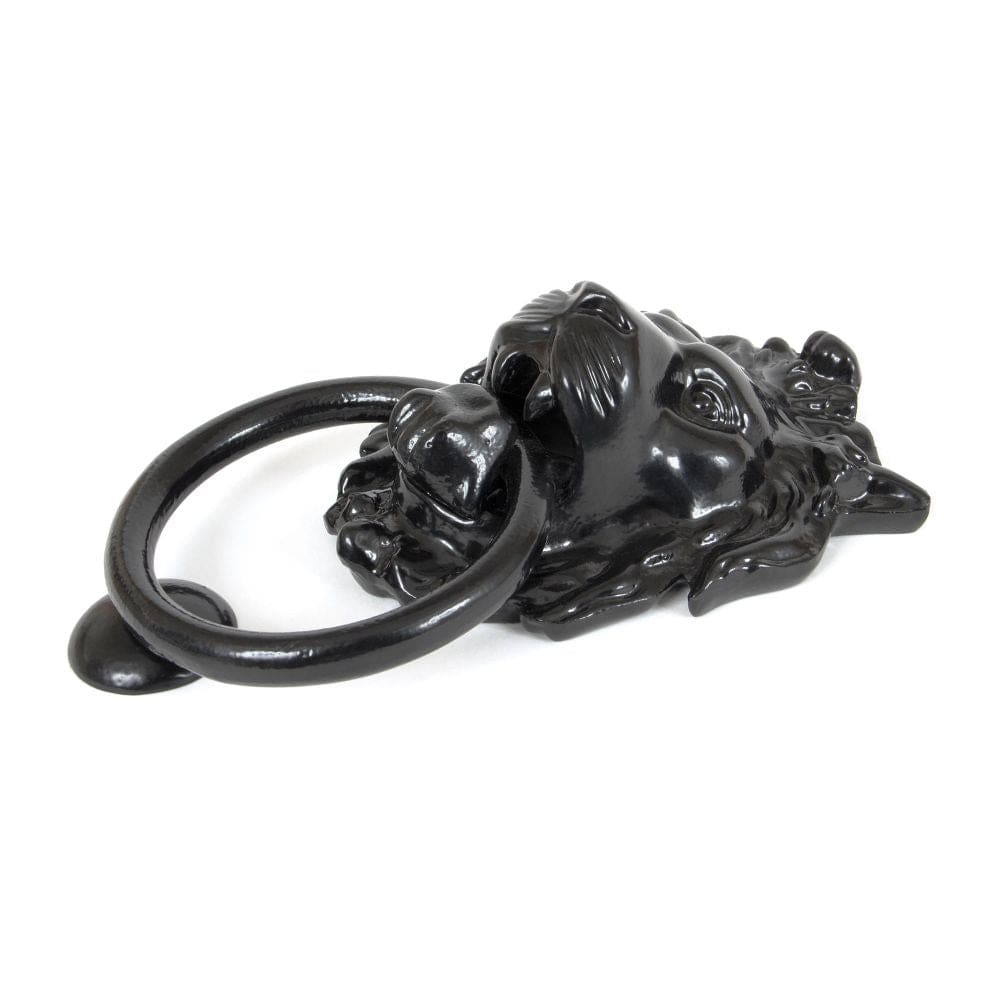 From The Anvil Door Furniture Black / Lion Door Knocker From The Anvil - Black Lion Head Door Knocker