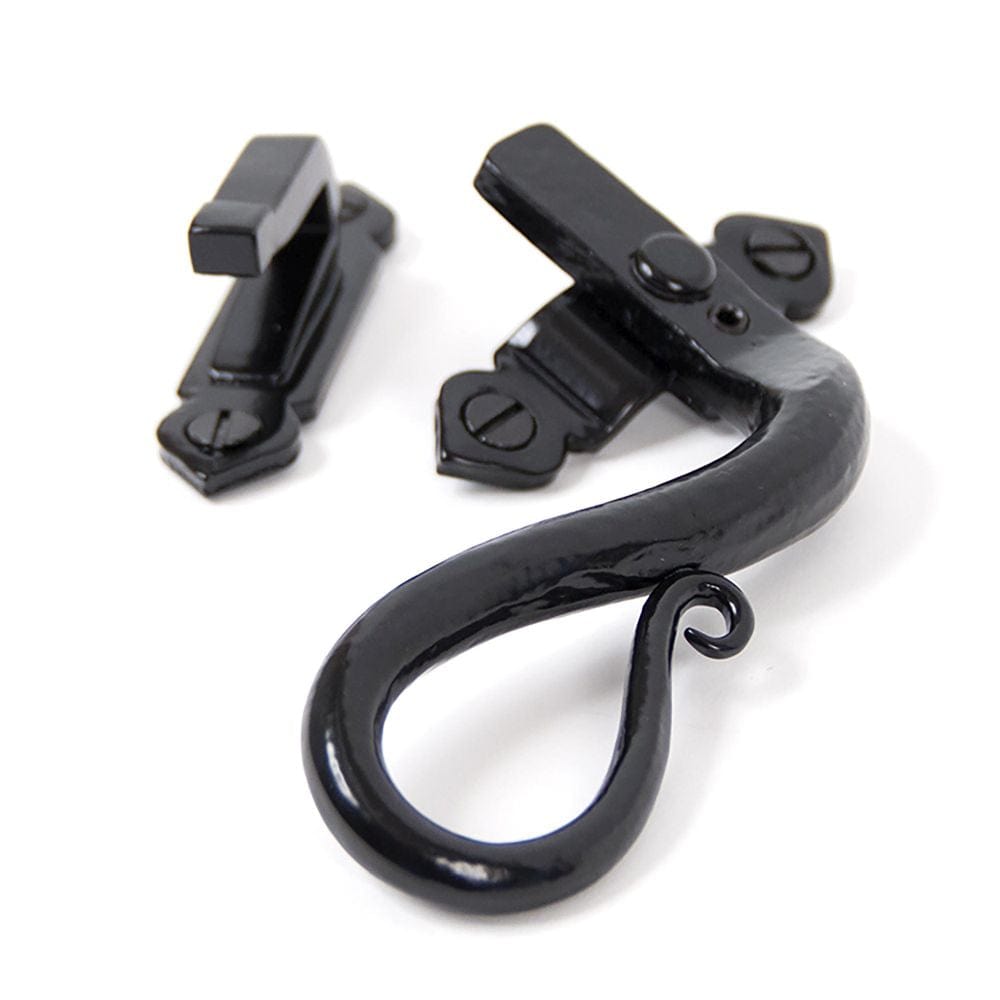 From The Anvil Window Furniture Black / Yes / Mortice & Hook Place From The Anvil - Black Locking Shepherd's Crook Fastener - RH