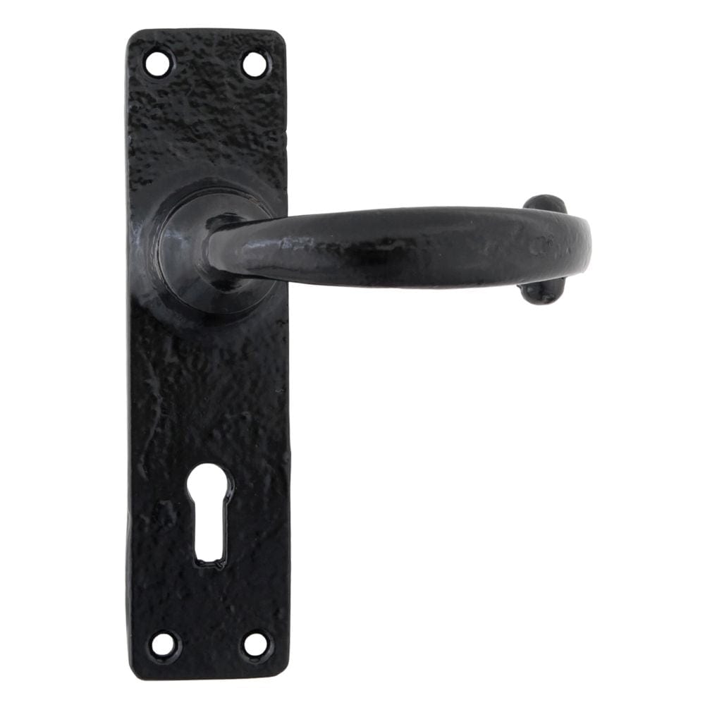 From The Anvil Door Furniture Black / Std. Lock Handles From The Anvil - Black MF Lever Lock Set