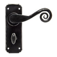 From The Anvil Door Furniture Black / Bathroom Lock Handles From The Anvil - Black Monkeytail Lever Bathroom Set