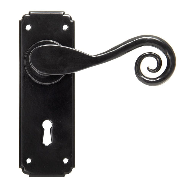 From The Anvil Door Furniture Black / Std. Lock Handles From The Anvil - Black Monkeytail Lever Lock Set