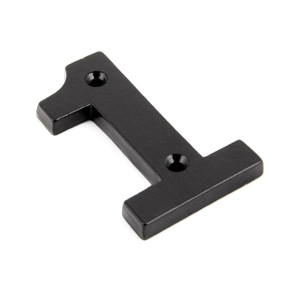 From The Anvil Door Furniture Black / Numerals / 1 From The Anvil - Black Numeral 1