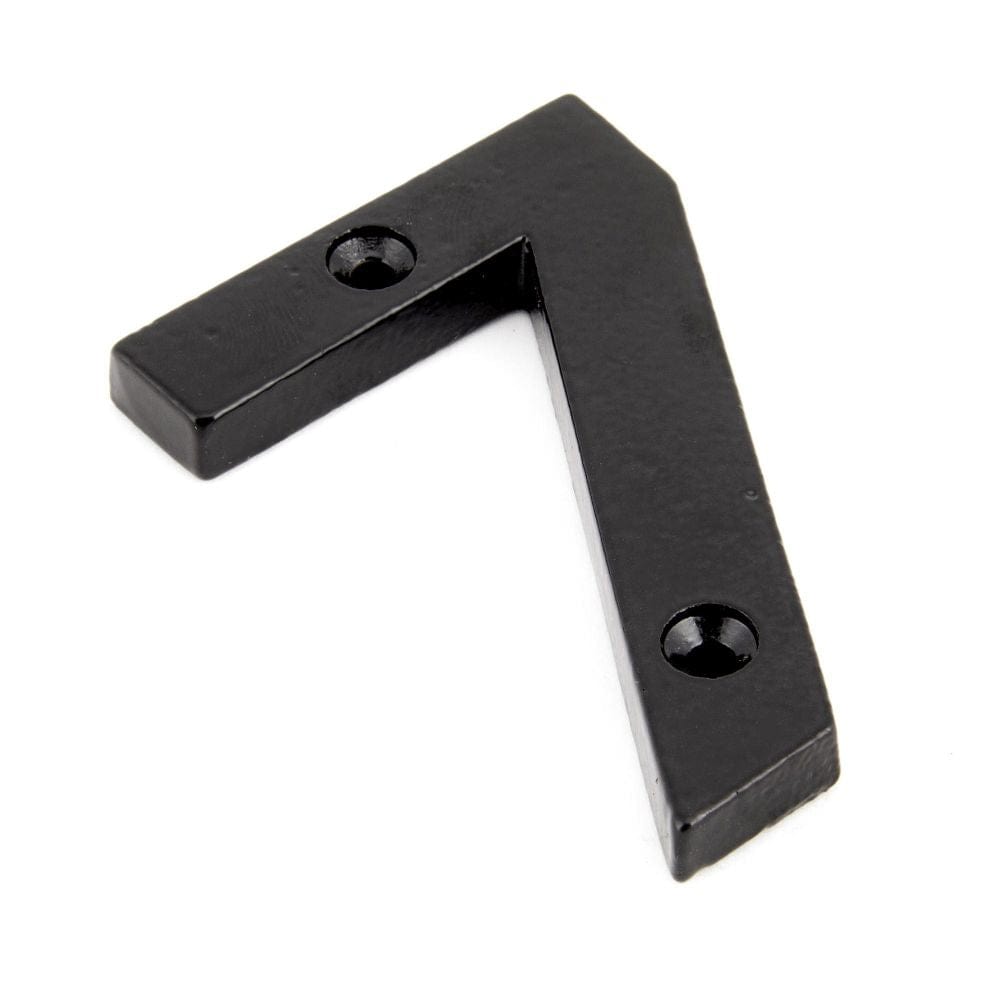 From The Anvil Door Furniture Black / Numerals / 7 From The Anvil - Black Numeral 7