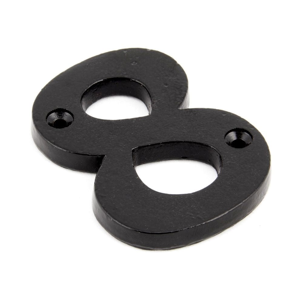 From The Anvil Door Furniture Black / Numerals / 8 From The Anvil - Black Numeral 8