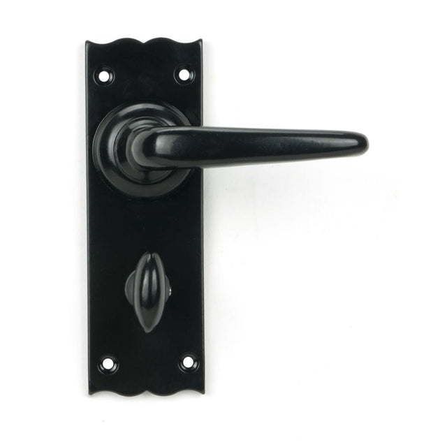 From The Anvil Door Furniture Black / Bathroom Lock Handles From The Anvil - Black Oak Lever Bathroom Set