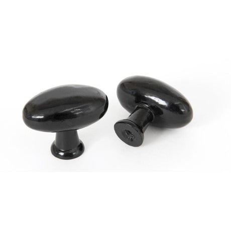 From The Anvil Cabinet Hardware Black / Cabinet Knobs From The Anvil - Black Oval Cabinet Knob