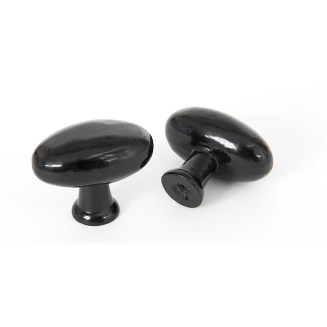 From The Anvil Cabinet Hardware Black / Cabinet Knobs From The Anvil - Black Oval Cabinet Knob