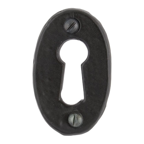 From The Anvil Door Furniture Black / Mortice Key Profile Escutcheons From The Anvil - Black Oval Escutcheon