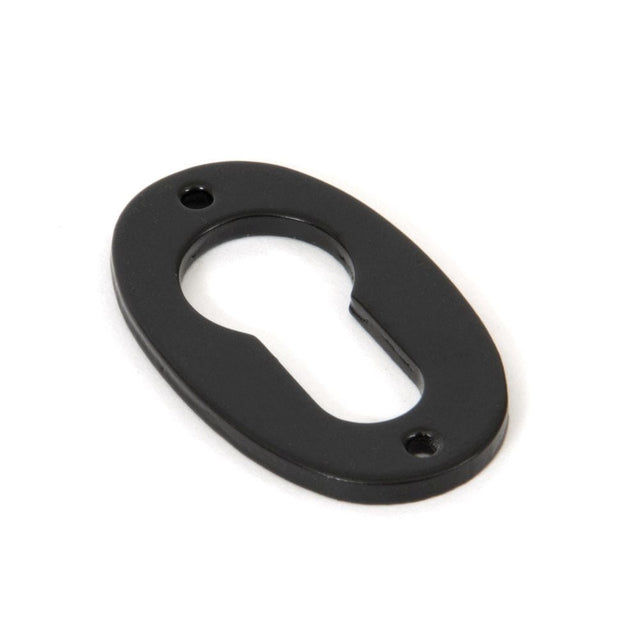 From The Anvil Door Furniture Black / Euro Profile Escutcheons From The Anvil - Black Oval Euro Escutcheon