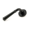 From The Anvil Door Furniture Black / Round Rose From The Anvil - Black Regency Lever on Rose Set (Art Deco)