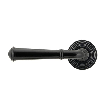 From The Anvil Door Furniture Black / Round Rose From The Anvil - Black Regency Lever on Rose Set (Beehive) - Unsprung