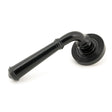 From The Anvil Door Furniture Black / Round Rose From The Anvil - Black Regency Lever on Rose Set (Beehive) - Unsprung