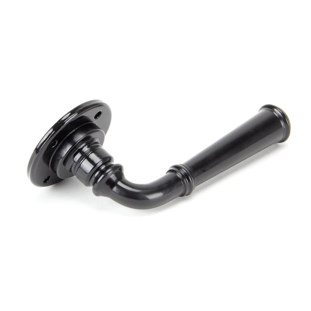 From The Anvil Door Furniture Black / Round Rose From The Anvil - Black Regency Lever on Rose Set