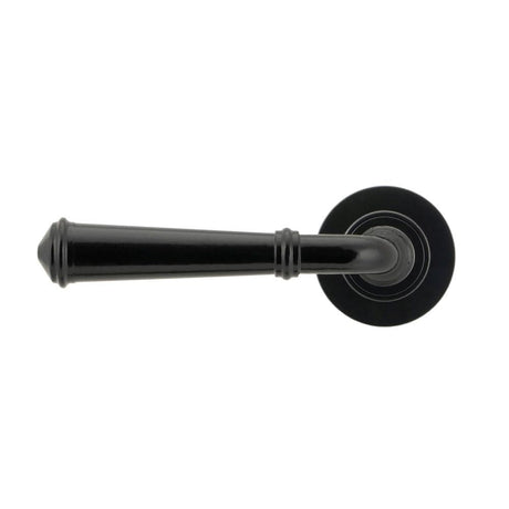From The Anvil Door Furniture Black / Round Rose From The Anvil - Black Regency Lever on Rose Set (Plain) - Unsprung