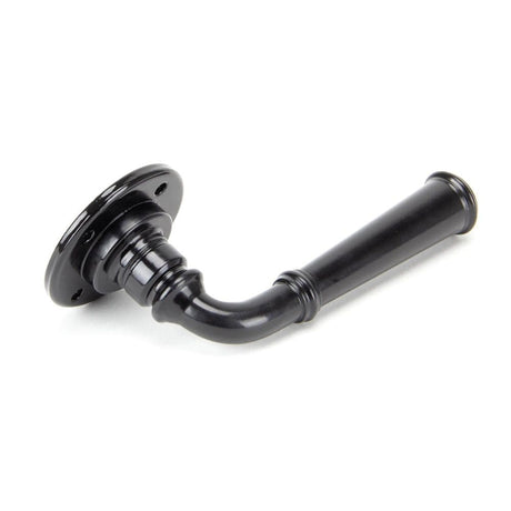 From The Anvil Door Furniture Black / Round Rose From The Anvil - Black Regency Lever on Rose Set - Unsprung