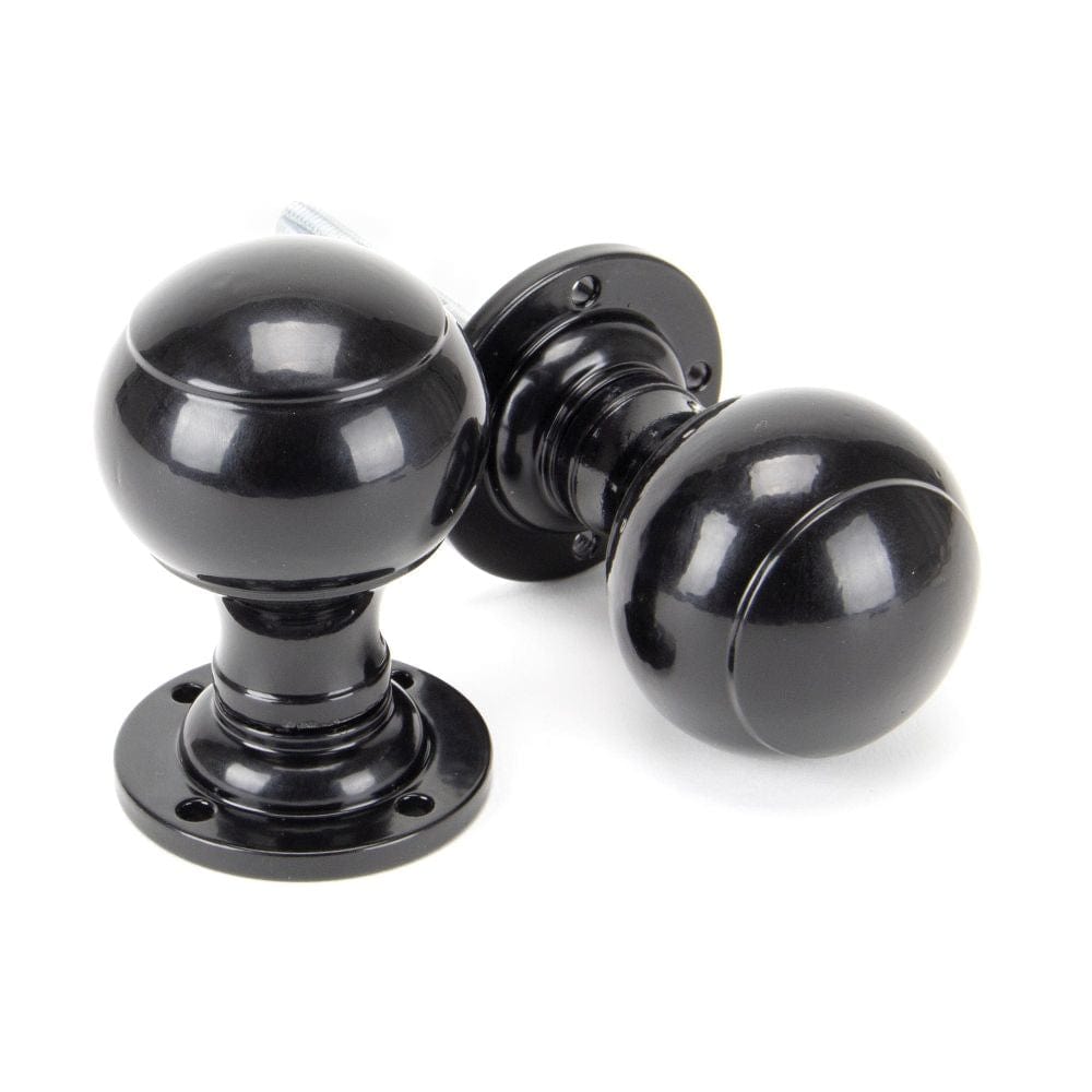 From The Anvil Door Furniture Black / Mortice/Rim Knobs From The Anvil - Black Regency Mortice/Rim Knob Set