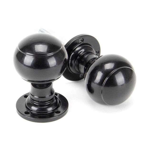 From The Anvil Door Furniture Black / Mortice/Rim Knobs From The Anvil - Black Regency Mortice/Rim Knob Set