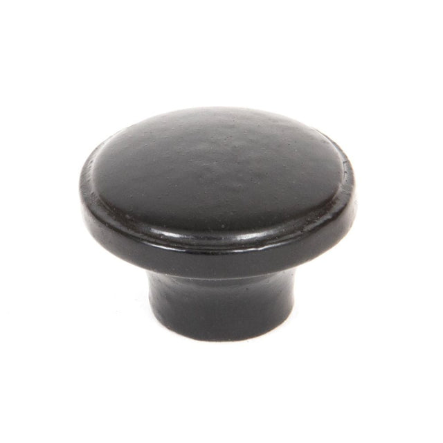 From The Anvil Cabinet Hardware Black / Cabinet Knobs From The Anvil - Black Ribbed Cabinet Knob