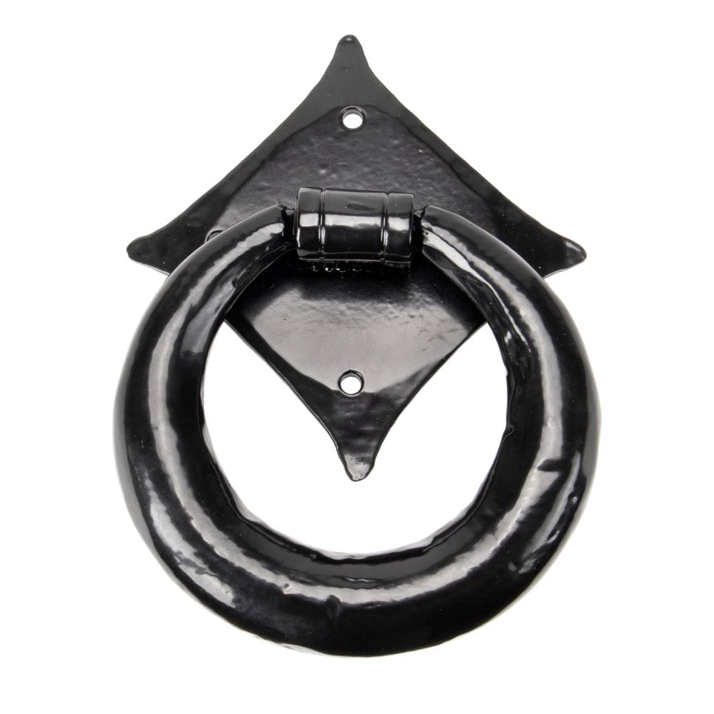 From The Anvil Door Furniture Black / Ring Door Knocker From The Anvil - Black Ring Door Knocker
