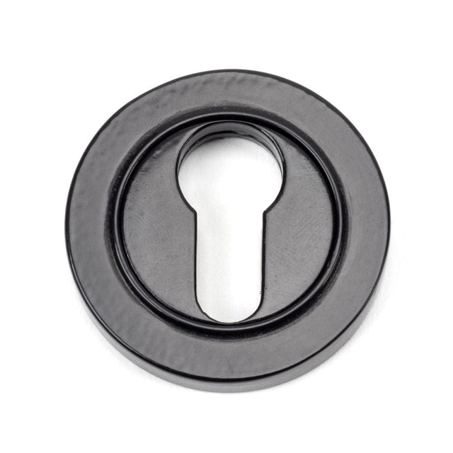 From The Anvil Door Furniture Black / Euro Profile Escutcheons From The Anvil - Black Round Euro Escutcheon (Plain)