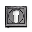 From The Anvil Door Furniture Black / Euro Profile Escutcheons From The Anvil - Black Round Euro Escutcheon (Square)