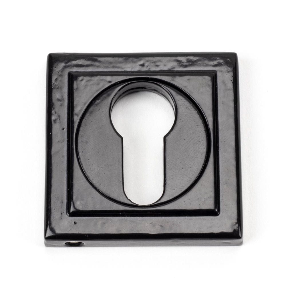 From The Anvil Door Furniture Black / Euro Profile Escutcheons From The Anvil - Black Round Euro Escutcheon (Square)