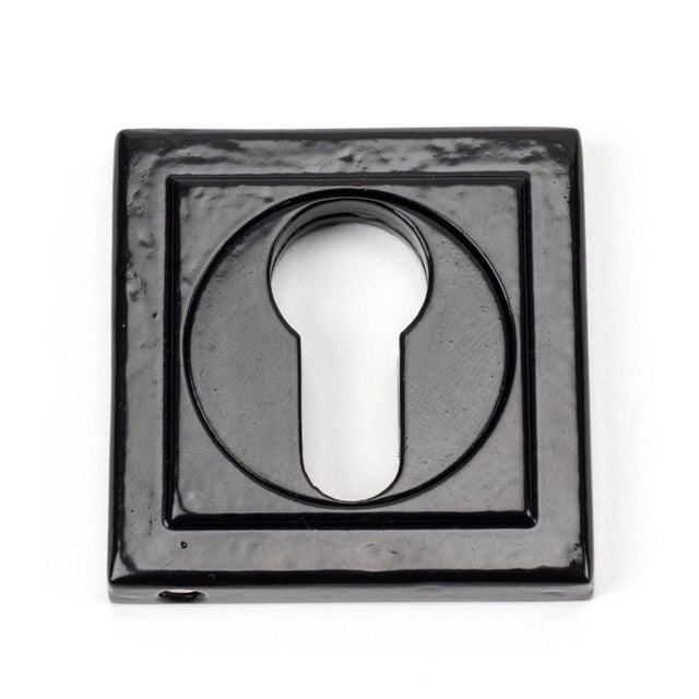 From The Anvil Door Furniture Black / Euro Profile Escutcheons From The Anvil - Black Round Euro Escutcheon (Square)