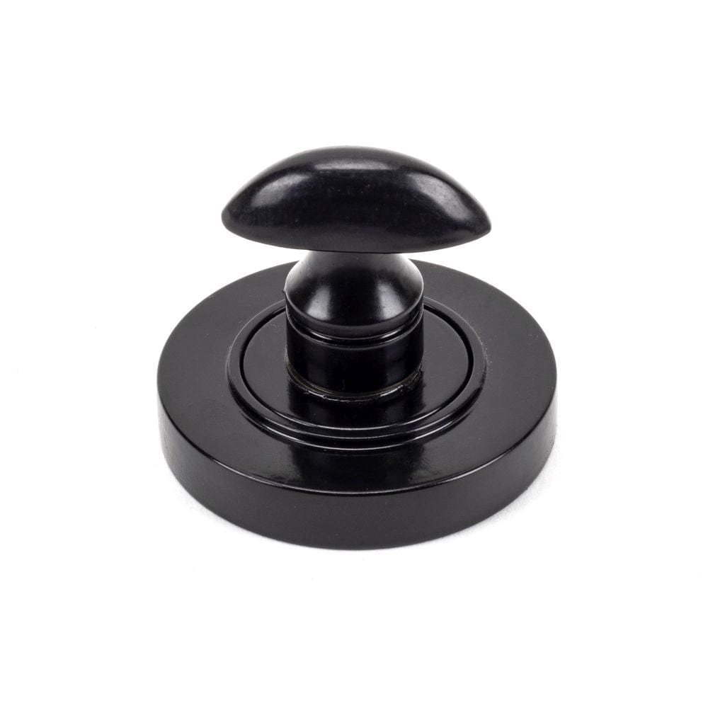 From The Anvil Door Furniture Black / No From The Anvil - Black Round Thumbturn Set (Plain)