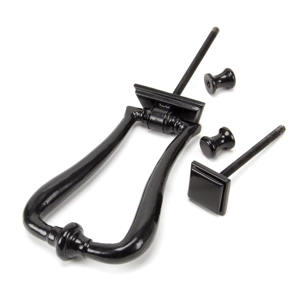 From The Anvil Door Furniture Black / Art Deco Door Knocker From The Anvil - Black Slimline Art Deco Door Knocker