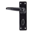 From The Anvil Door Furniture Black / Bathroom Lock Handles From The Anvil - Black Smooth Lever Bathroom Set