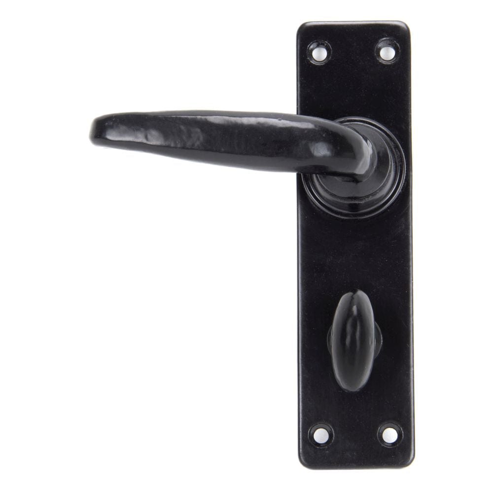 From The Anvil Door Furniture Black / Bathroom Lock Handles From The Anvil - Black Smooth Lever Bathroom Set