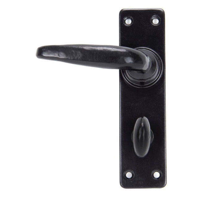 From The Anvil Door Furniture Black / Bathroom Lock Handles From The Anvil - Black Smooth Lever Bathroom Set