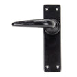 From The Anvil Door Furniture Black / Latch Handles From The Anvil - Black Smooth Lever Latch Set