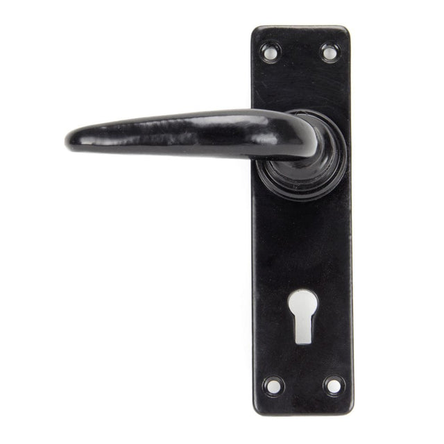 From The Anvil Door Furniture Black / Std. Lock Handles From The Anvil - Black Smooth Lever Lock Set