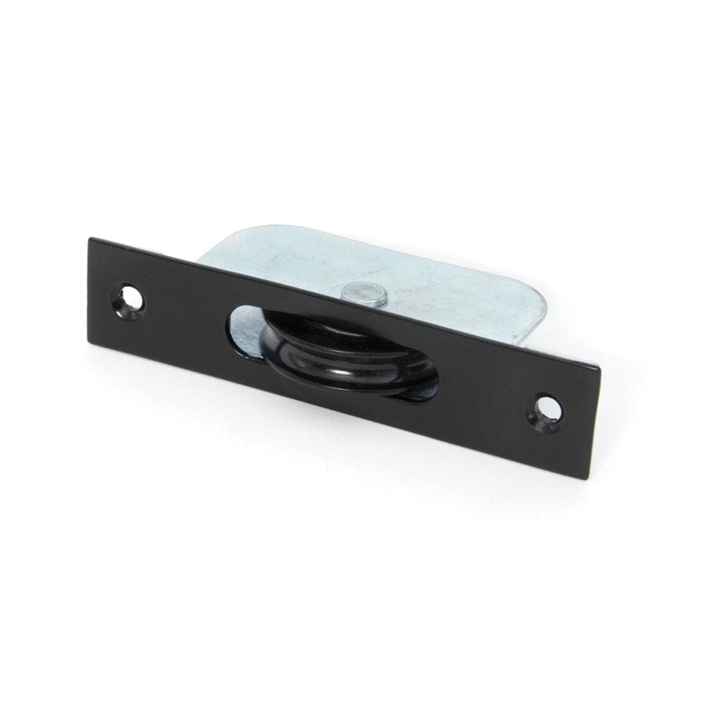 From The Anvil Window Furniture Black / Sash Pulley From The Anvil - Black Square Ended Sash Pulley 75kg