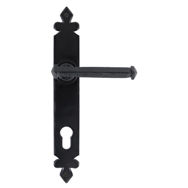 From The Anvil Door Furniture Black / Multi Point Lock Set / 92mm c/c From The Anvil - Black Tudor Lever Espag. Lock Set