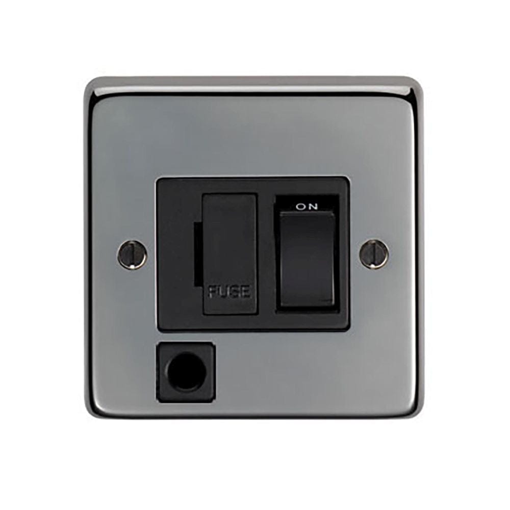 From The Anvil Electrical Black Nickel / 13 Amp Switched Fuse From The Anvil - BN 13 Amp Switched Fuse + Flex