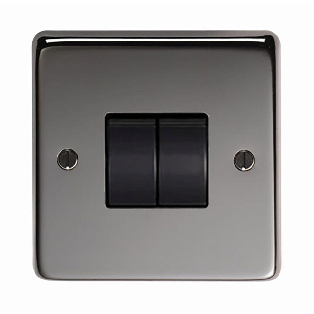 From The Anvil Electrical Black Nickel / Double 10 Amp Switch From The Anvil - BN Double 10 Amp Switch