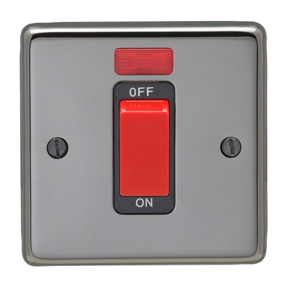 From The Anvil Electrical Black Nickel / Cooker Switch From The Anvil - BN Single Plate Cooker Switch