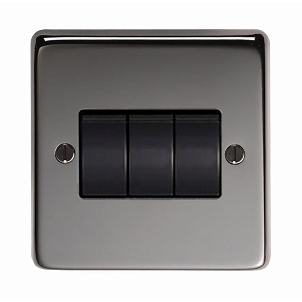 From The Anvil Electrical Black Nickel / Triple 10 Amp Switch From The Anvil - BN Triple 10 Amp Switch
