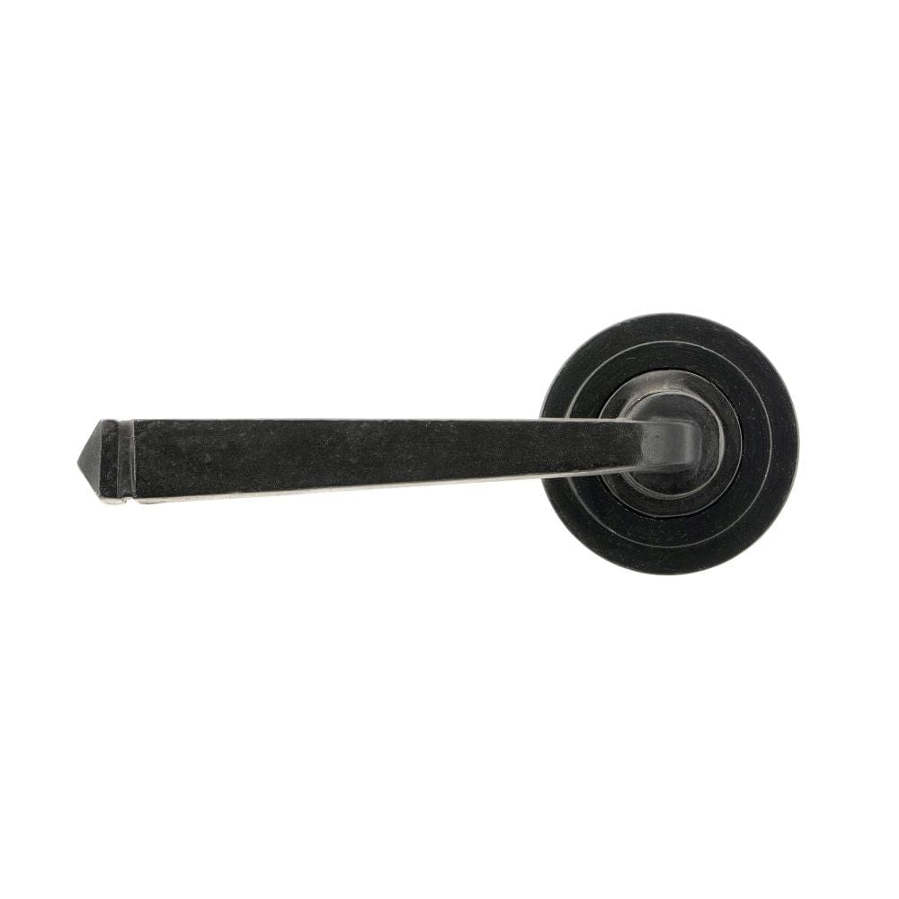 From The Anvil Door Furniture External Beeswax / Round Rose From The Anvil - External Beeswax Avon Round Lever on Rose Set (Art Deco) - Unsprung