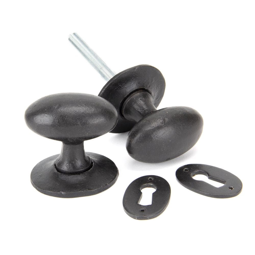 From The Anvil Door Furniture External Beeswax / Mortice/Rim Knobs From The Anvil - External Beeswax Oval Mortice/Rim Knob Set