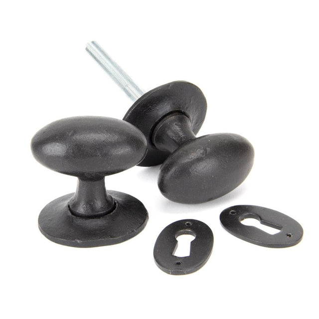 From The Anvil Door Furniture External Beeswax / Mortice/Rim Knobs From The Anvil - External Beeswax Oval Mortice/Rim Knob Set