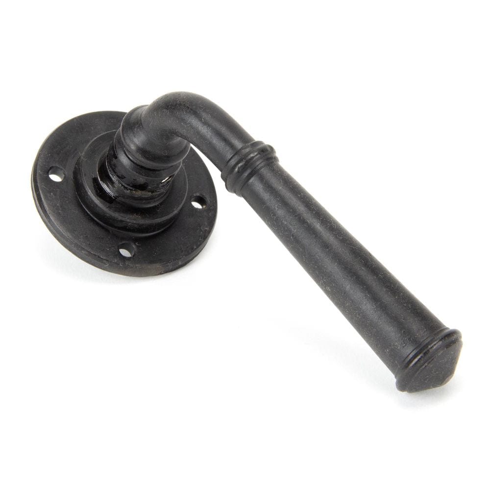 From The Anvil Door Furniture External Beeswax / Round Rose From The Anvil - External Beeswax Regency Lever on Rose Set - Unsprung