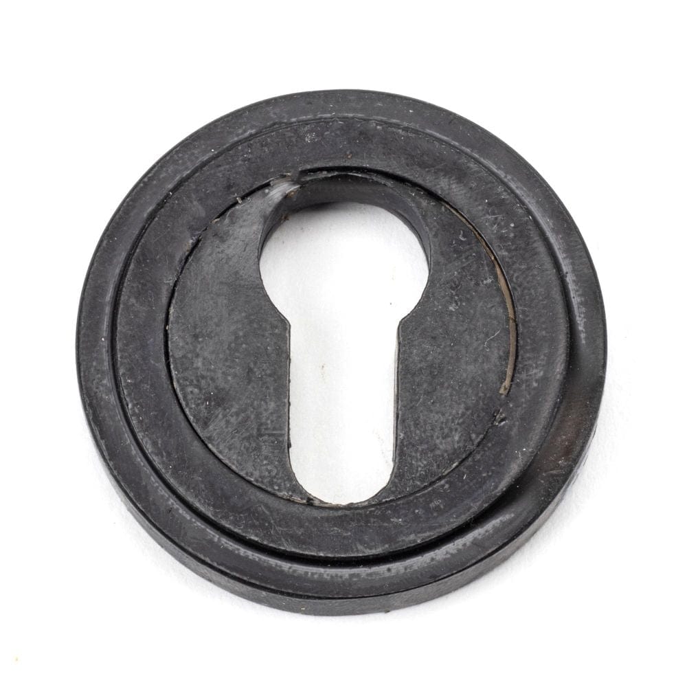 From The Anvil Door Furniture External Beeswax / Euro Profile Escutcheons From The Anvil - External Beeswax Round Euro Escutcheon (Art Deco)
