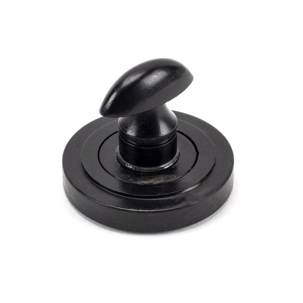 From The Anvil Door Furniture External Beeswax / No From The Anvil - External Beeswax Round Thumbturn Set (Art Deco)